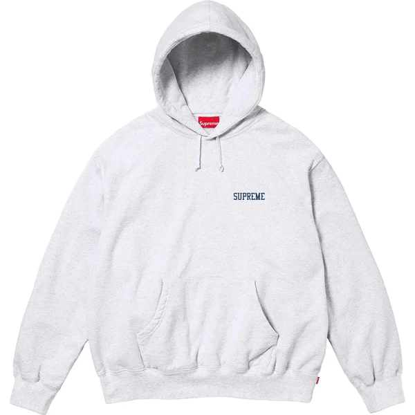 Supreme On God Hooded Sweatshirt - Ash Grey (front)