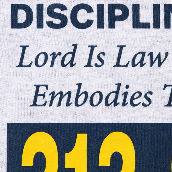 Supreme On God Hooded Sweatshirt - Ash Grey (front)