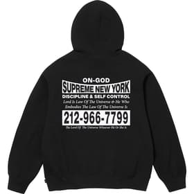 Supreme On God Hooded Sweatshirt Black