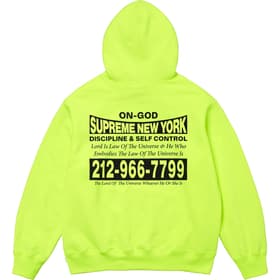 Supreme On God Hooded Sweatshirt Bright Yellow