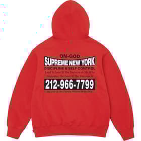 Supreme On God Hooded Sweatshirt Burnt Red
