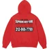 Supreme On God Hooded Sweatshirt - Burnt Red (front)