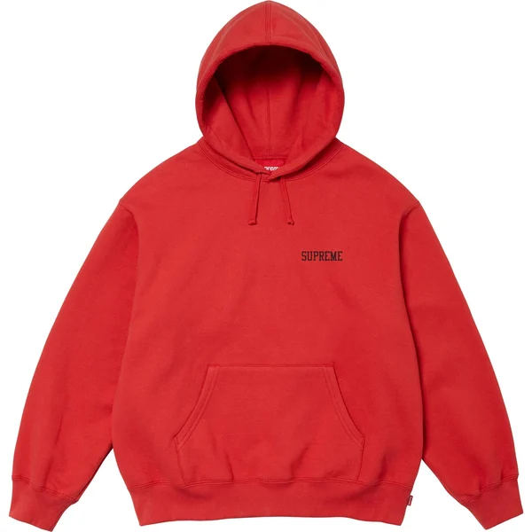 Supreme On God Hooded Sweatshirt - Burnt Red (front)