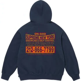 Supreme On God Hooded Sweatshirt Navy
