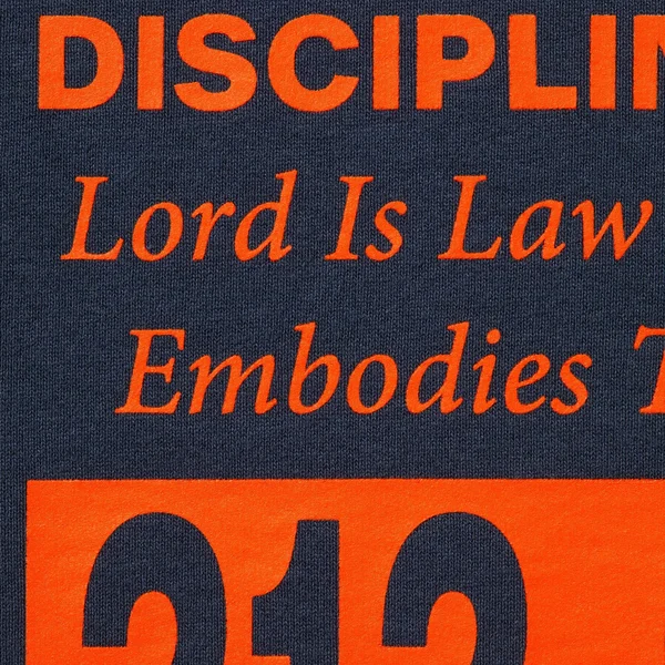 Supreme On God Hooded Sweatshirt - Navy (front)