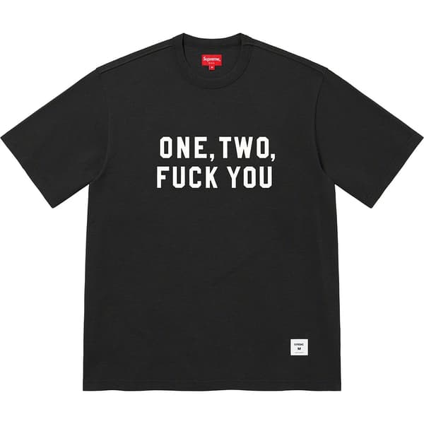 Supreme One Two Fuck You S/S Top - Black (front)
