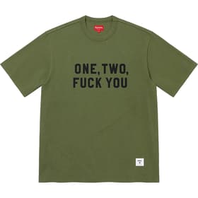 Supreme One Two Fuck You S/S Top Olive