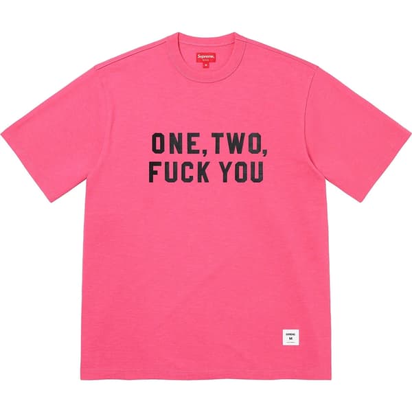 Supreme One Two Fuck You S/S Top - Pink (front)