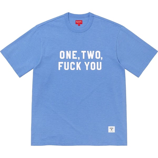 Supreme One Two Fuck You S/S Top - Royal (front)