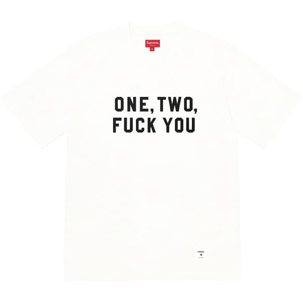 Supreme One Two Fuck You S/S Top - White (front)