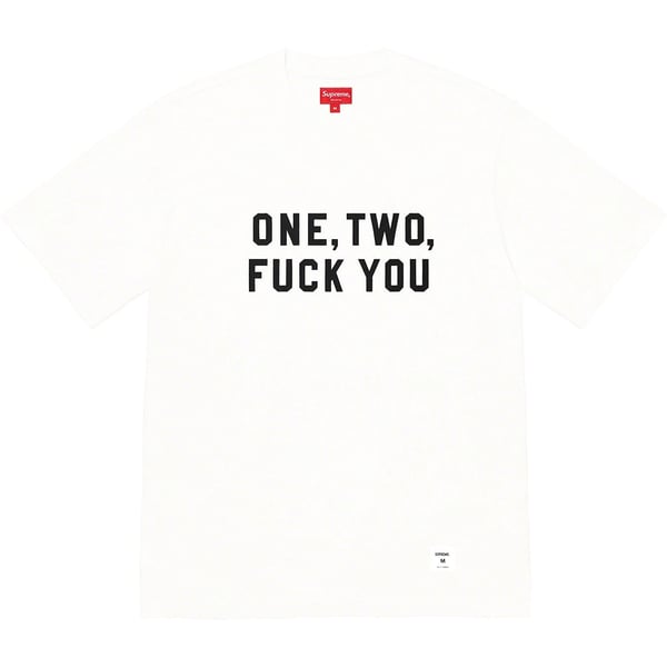 Supreme One Two Fuck You S/S Top - White (front)