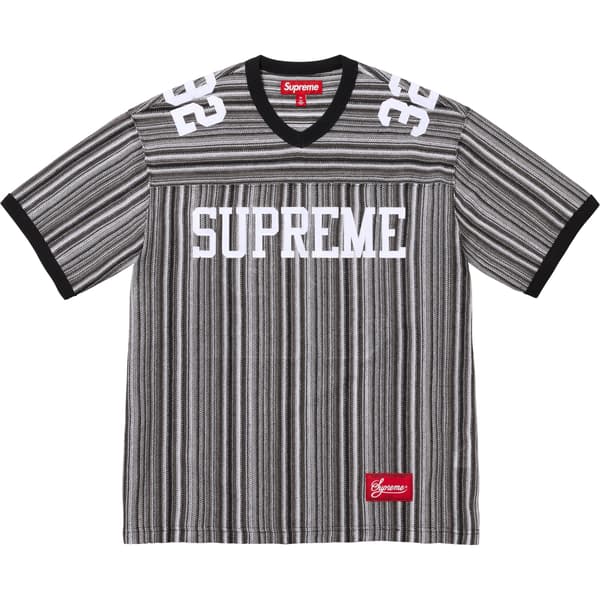 Supreme Open Knit Football Top - Black (front)