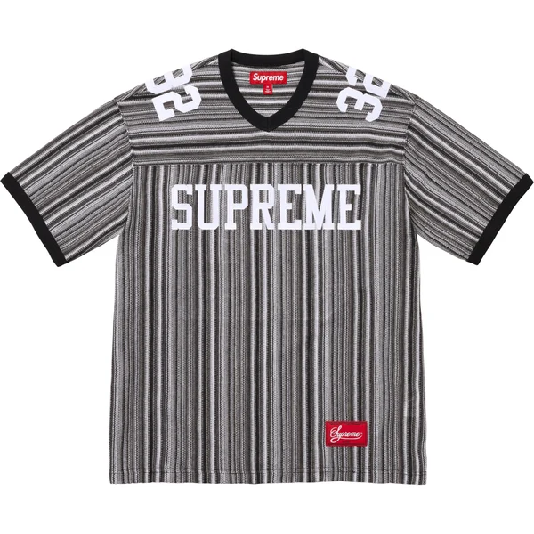 Supreme Open Knit Football Top - Black (front)