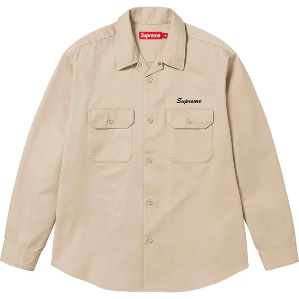 Supreme Our Lady Work Shirt - Khaki (front)