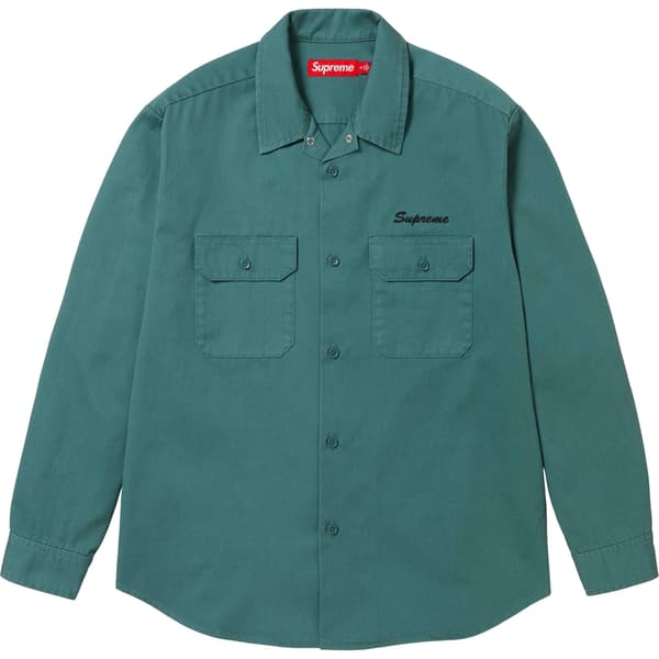 Supreme Our Lady Work Shirt - Work Green (front)