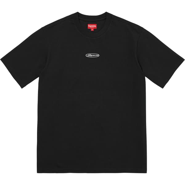 Supreme Oval Logo S/S Top - Black (front)
