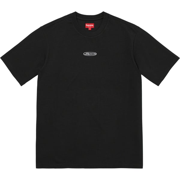 Supreme Oval Logo S/S Top - Black (front)