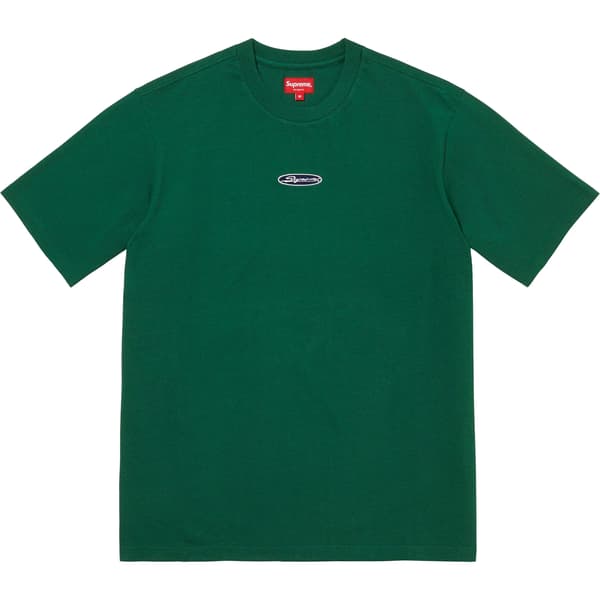 Supreme Oval Logo S/S Top - Dusty Green (front)