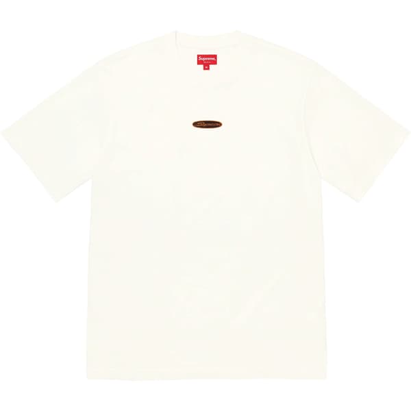 Supreme Oval Logo S/S Top - White (front)