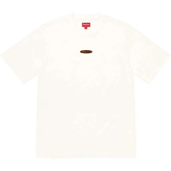 Supreme Oval Logo S/S Top - White (front)