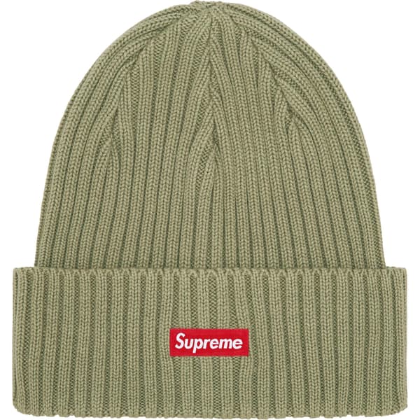 Supreme Overdyed Beanie - Dusty Olive (front)