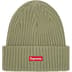 Supreme Overdyed Beanie - Dusty Olive (front)