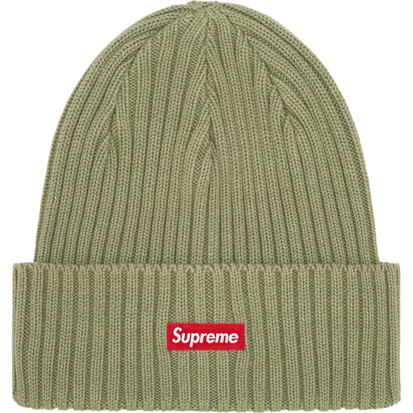 Supreme Overdyed Beanie - Dusty Olive (front)
