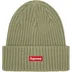 Supreme Overdyed Beanie - Dusty Olive (front)