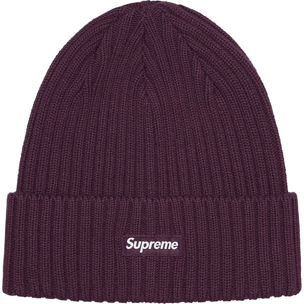 Supreme Overdyed Beanie - Eggplant (front)