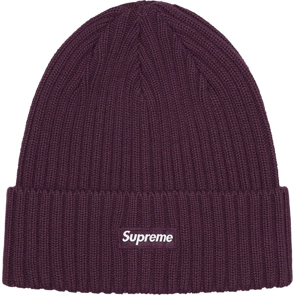 Supreme Overdyed Beanie - Eggplant (front)