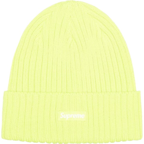 Supreme Overdyed Beanie - Light Lime (front)
