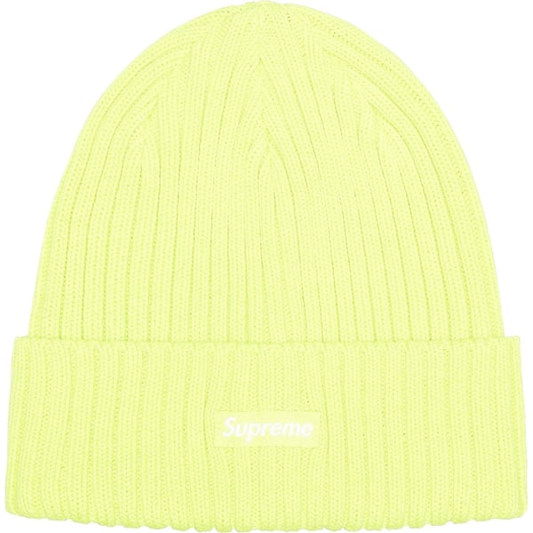 Supreme Overdyed Beanie - Light Lime (front)