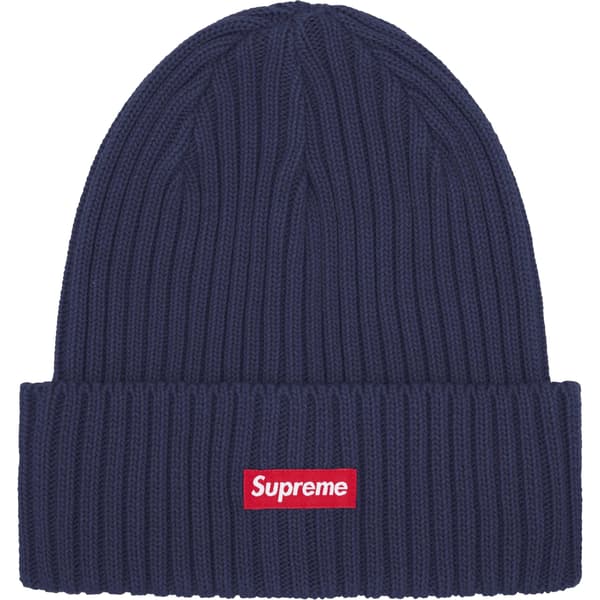 Supreme Overdyed Beanie - Light Navy (front)