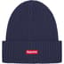 Supreme Overdyed Beanie - Light Navy (front)