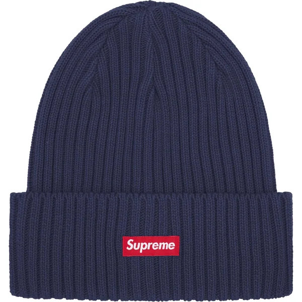 Supreme Overdyed Beanie - Light Navy (front)