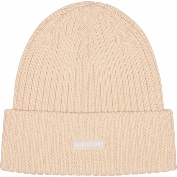 Supreme Overdyed Beanie - Light Tan (front)