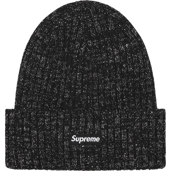 Supreme Overdyed Beanie - Metallic Black (front)