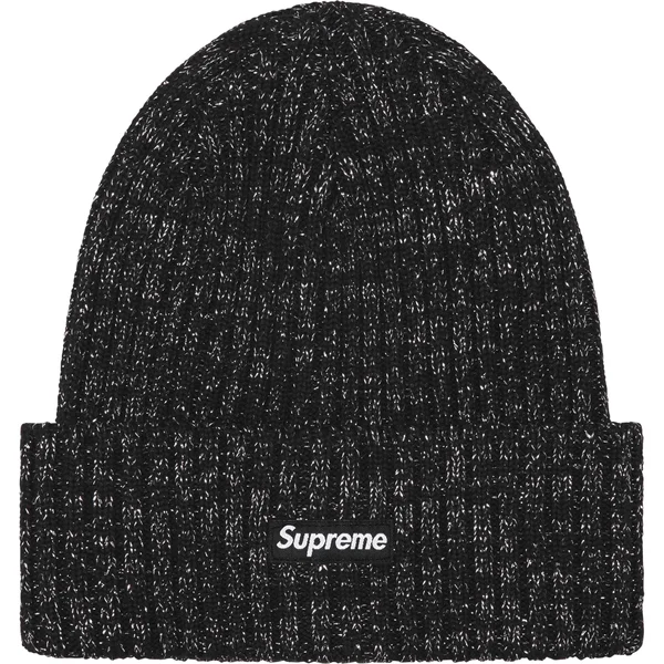 Supreme Overdyed Beanie - Metallic Black (front)