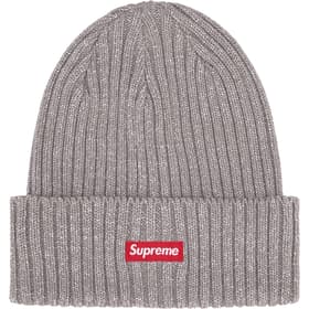 Supreme Overdyed Beanie Metallic Silver