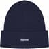 Supreme Overdyed Beanie - Navy (front)