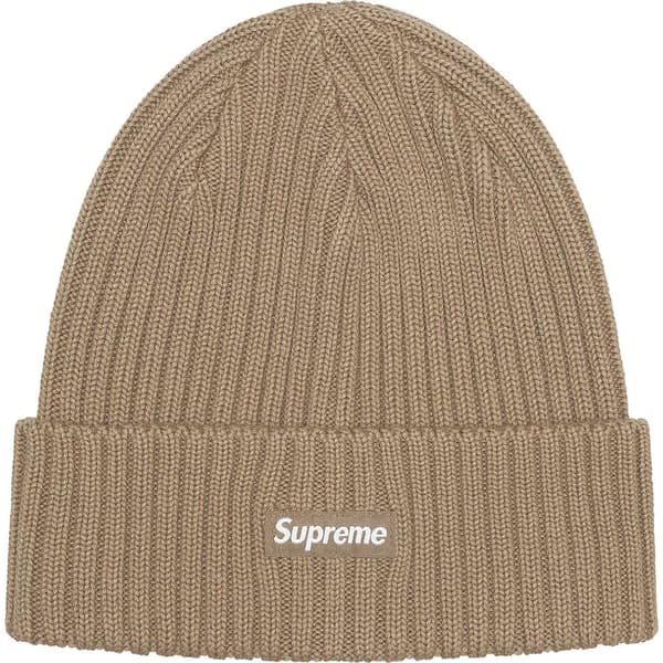 Supreme Overdyed Beanie - Taupe (front)
