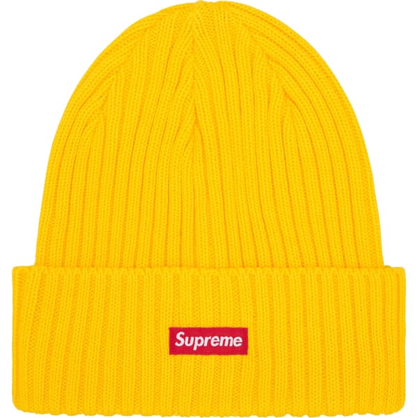 Supreme Overdyed Beanie - Yellow (front)