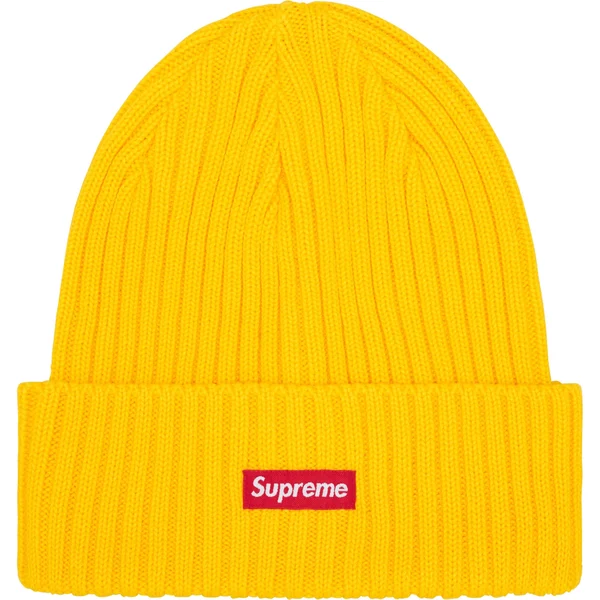 Supreme Overdyed Beanie - Yellow (front)