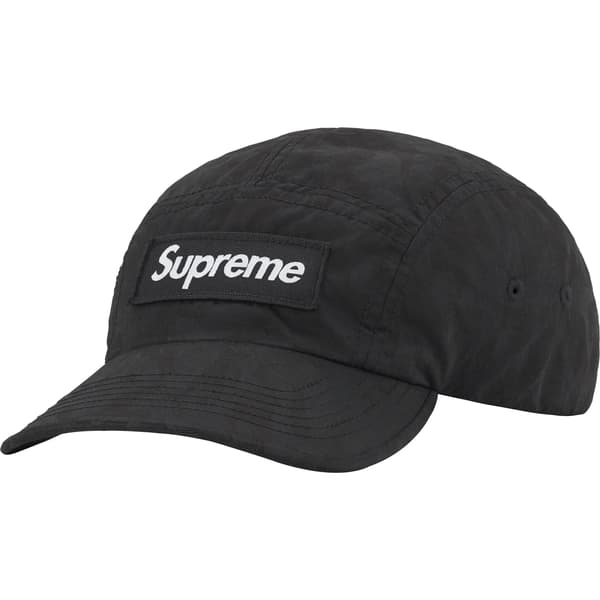 Supreme Overdyed Camo Nylon Camp Cap - Black (front)