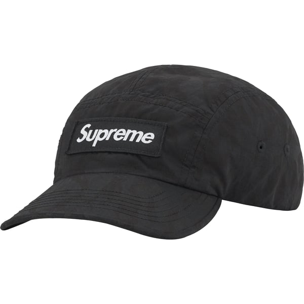 Supreme Overdyed Camo Nylon Camp Cap - Black (front)