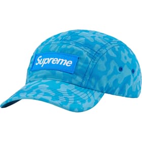 Supreme Overdyed Camo Nylon Camp Cap Blue