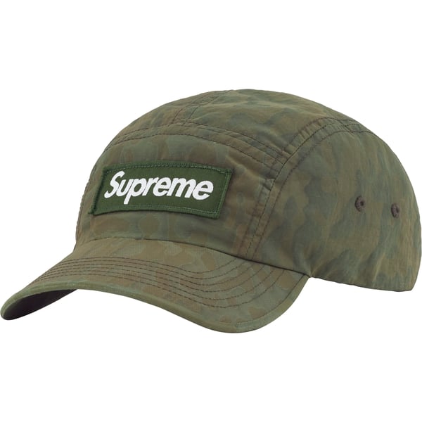 Supreme Overdyed Camo Nylon Camp Cap - Green (front)