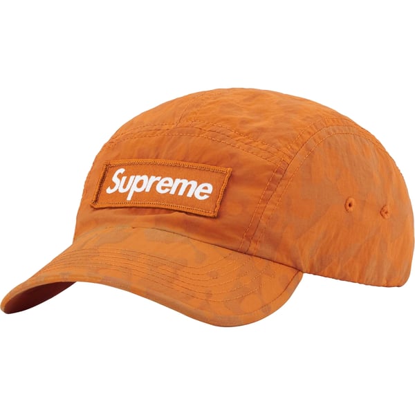Supreme Overdyed Camo Nylon Camp Cap - Orange (front)