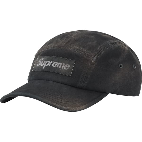 Supreme Overdyed Camp Cap - Black (front)