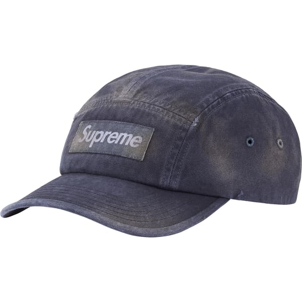 Supreme Overdyed Camp Cap - Navy (front)